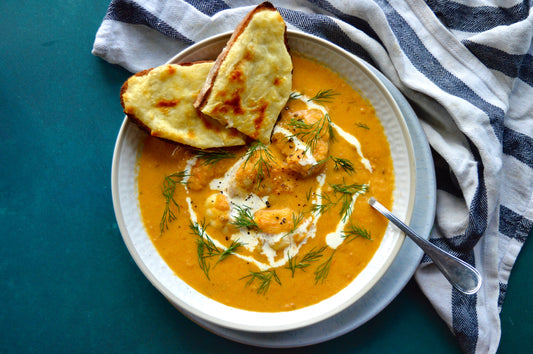 Carrot and fennel monkfish soup - Pesky