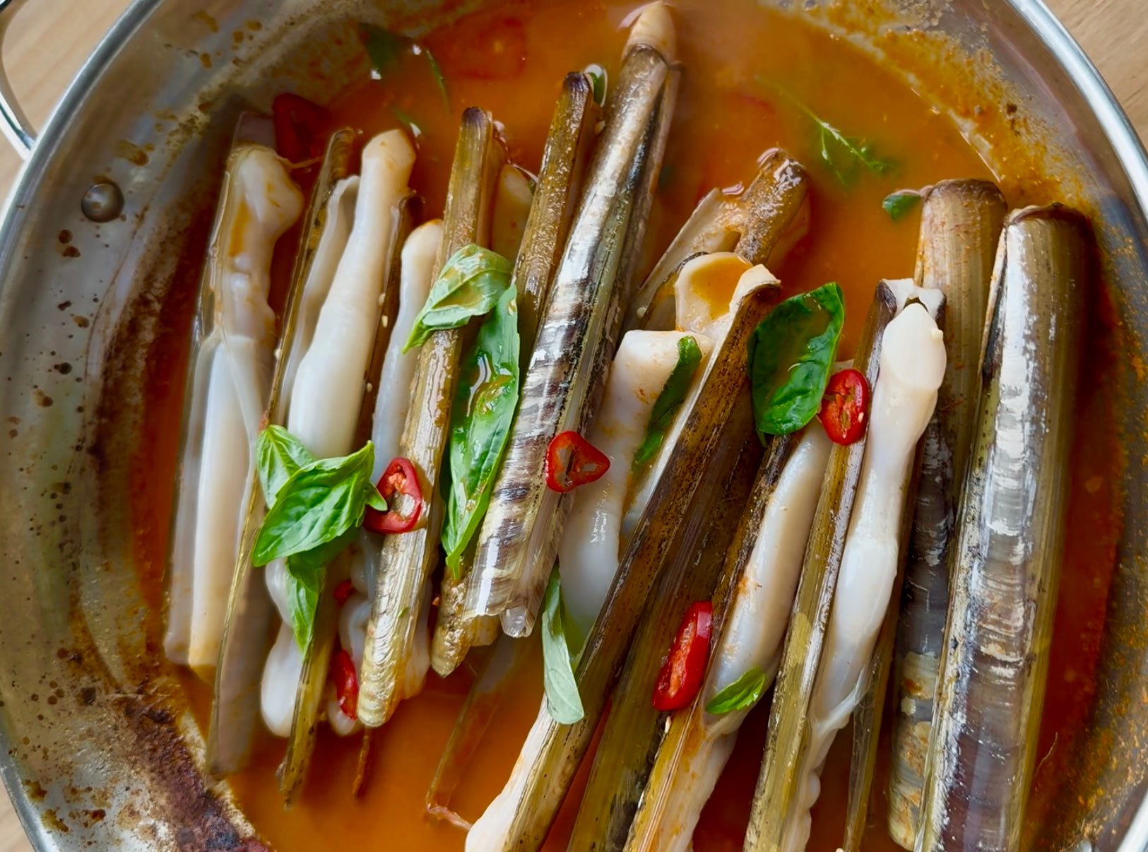 Red Razor Fish Thai Red Razor Clams โ Pesky
