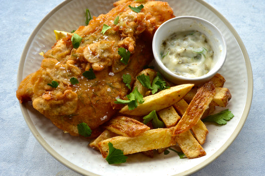 beer battered fish and chips