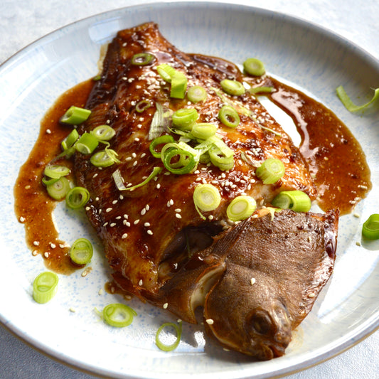 miso glazed lemon sole