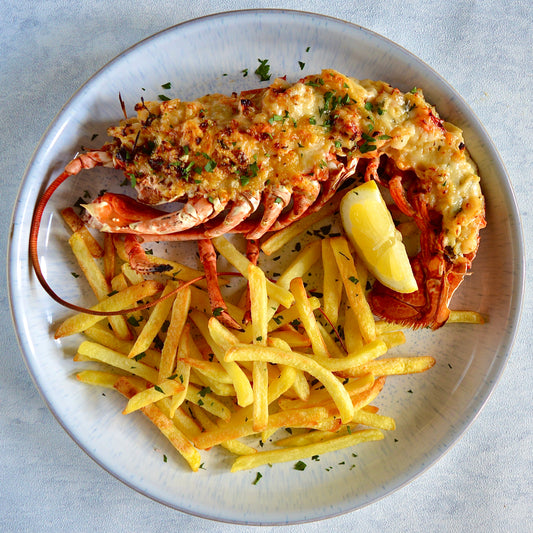 lobster thermidor with fries